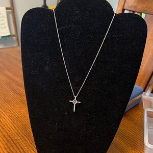 Silver Cross Pendant Necklace